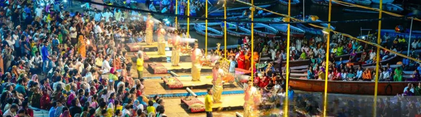Sunrise boat ride on Ganges River, Varanasi